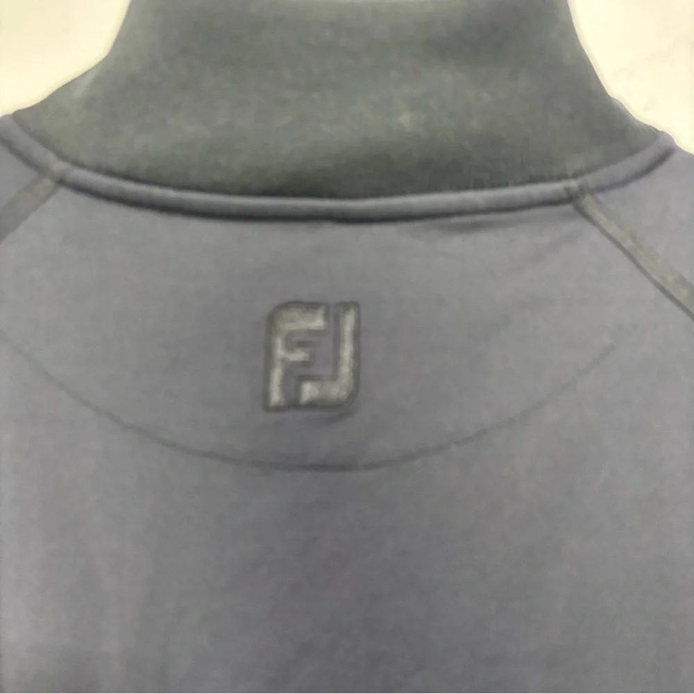 FJ Footjoy Men's Quarter 1/4 Zip Pullover Jacket Lightweight Black Medium Golf